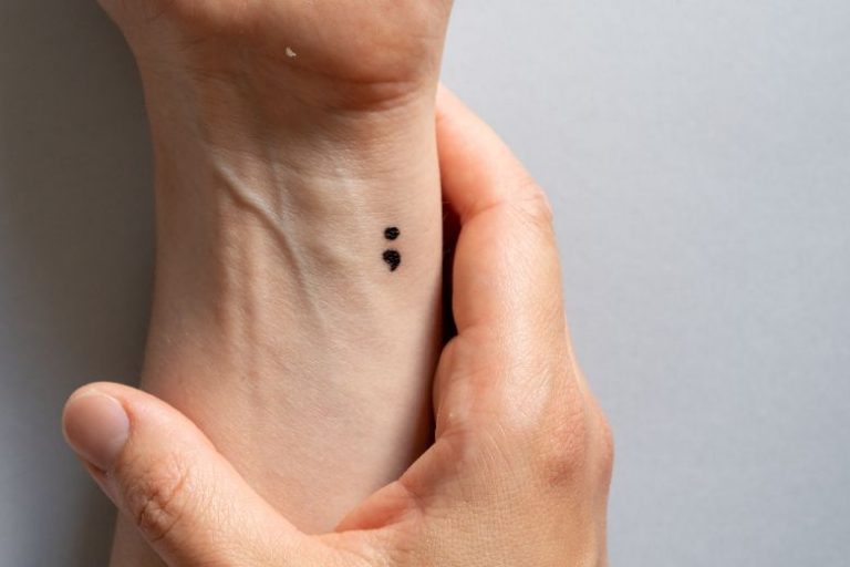 semicolon tattoos